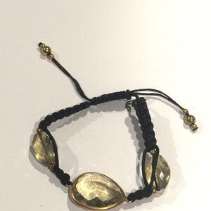 Elegant Gold and Black Bracelet
